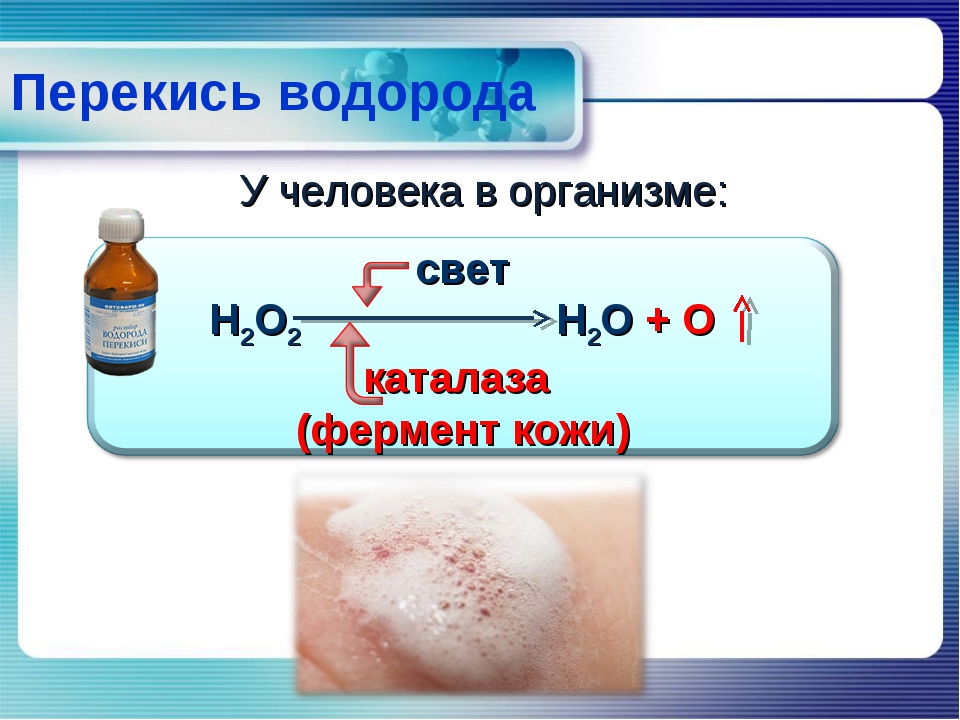 При растворении пероксида